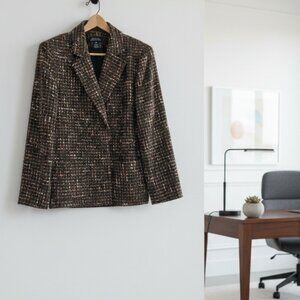 Jones New York Signature* Vintage Academia*Multi-color Tweed Jacket *Size: 18W